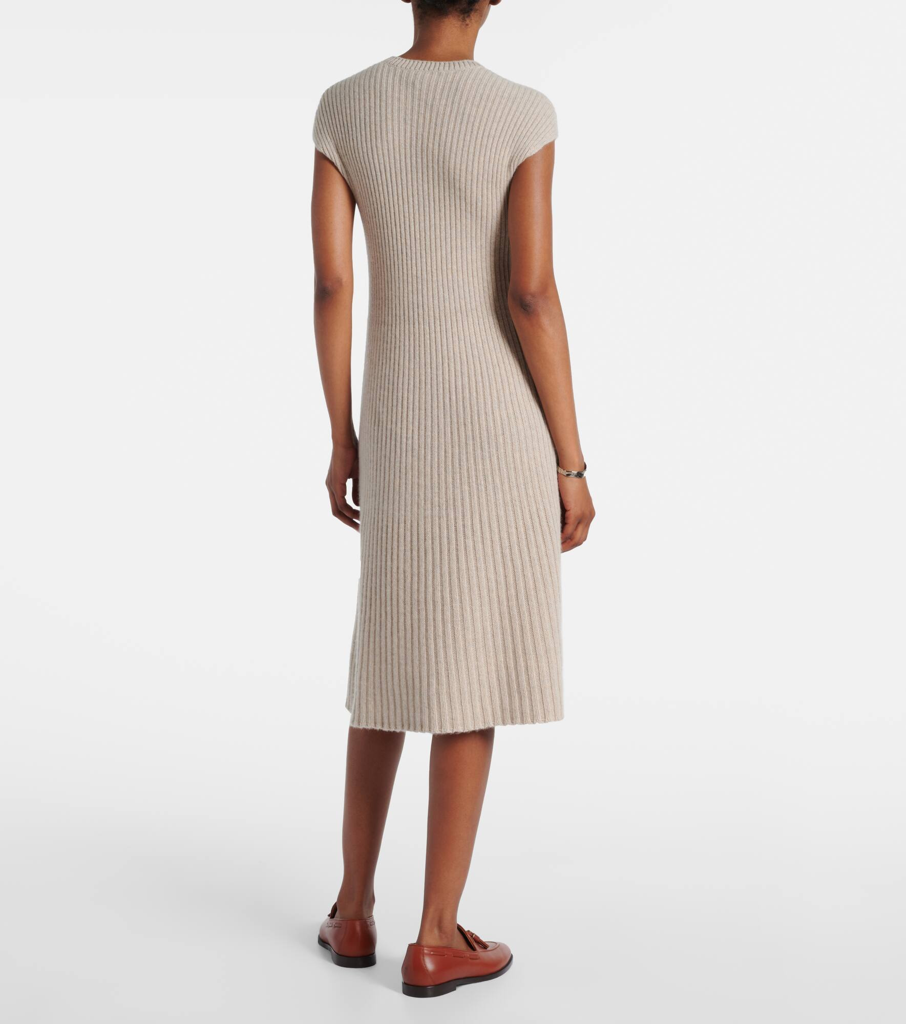 Ribbed-knit cashmere midi dress - 3