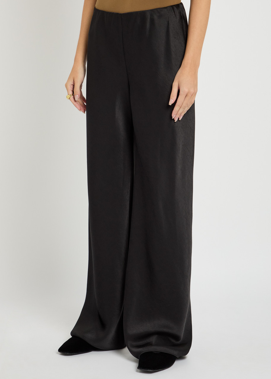 Vince Fluid Satin Bias Trousers - 2