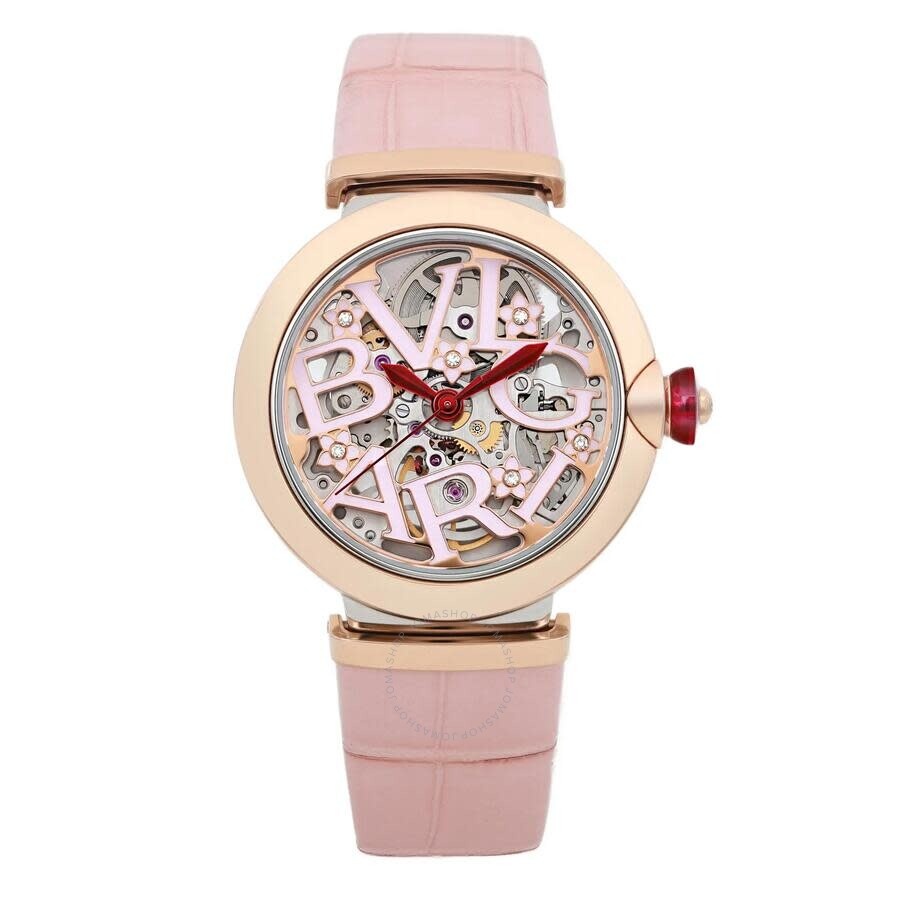 Pre-owned Bvlgari Lucea Sakura Automatic Pink Dial Ladies Watch 103108 - 1