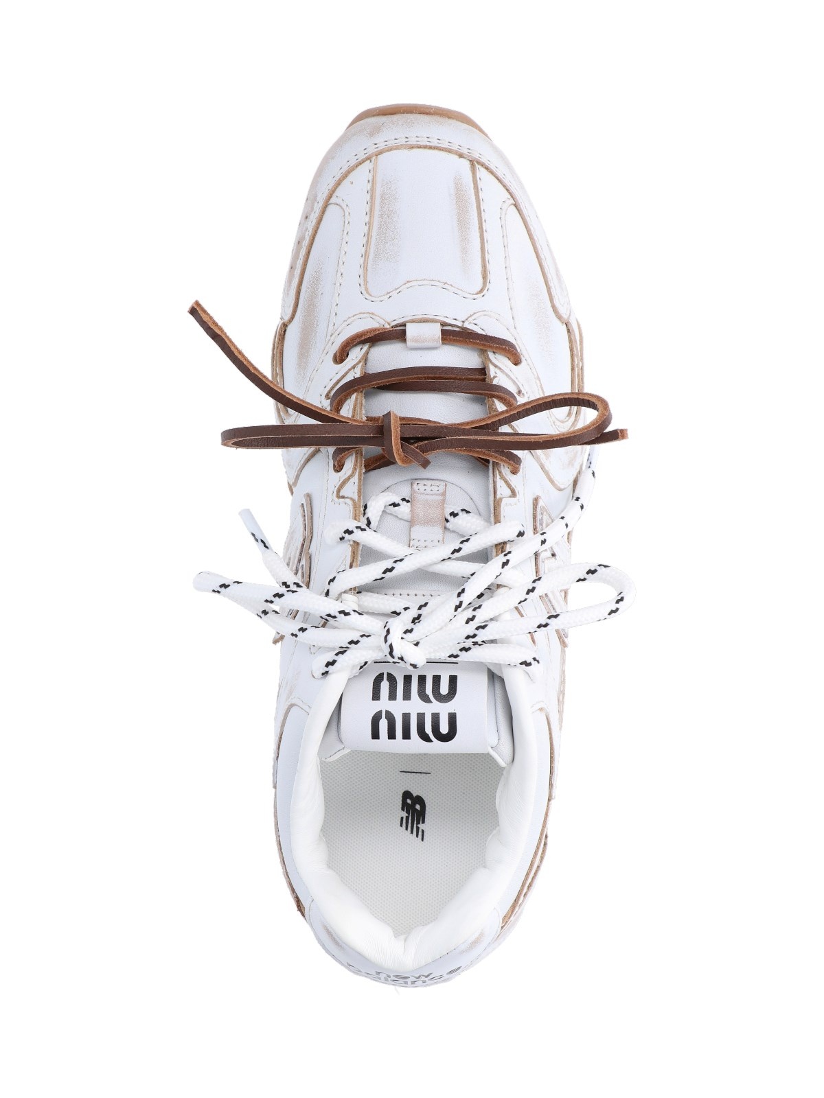 New Balance x Miu Miu 530 SL レザー スニーカー White New Balance X Miu Miu 530 Sl Leather Sneakers | Miu Miu