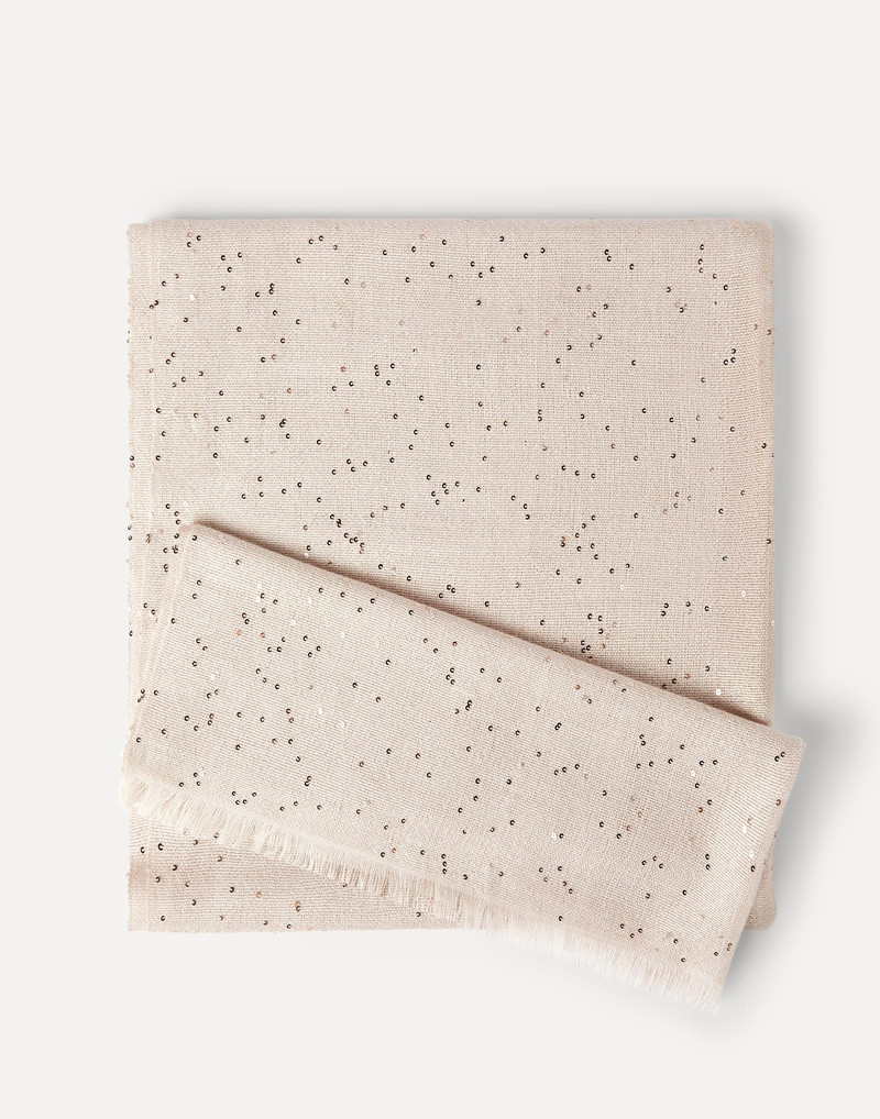 Brunello Cucinelli Cashmere and silk Diamond yarn scarf outlook