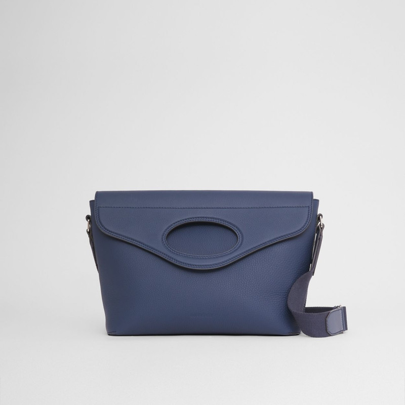 Grainy Leather Pocket Messenger Bag 1