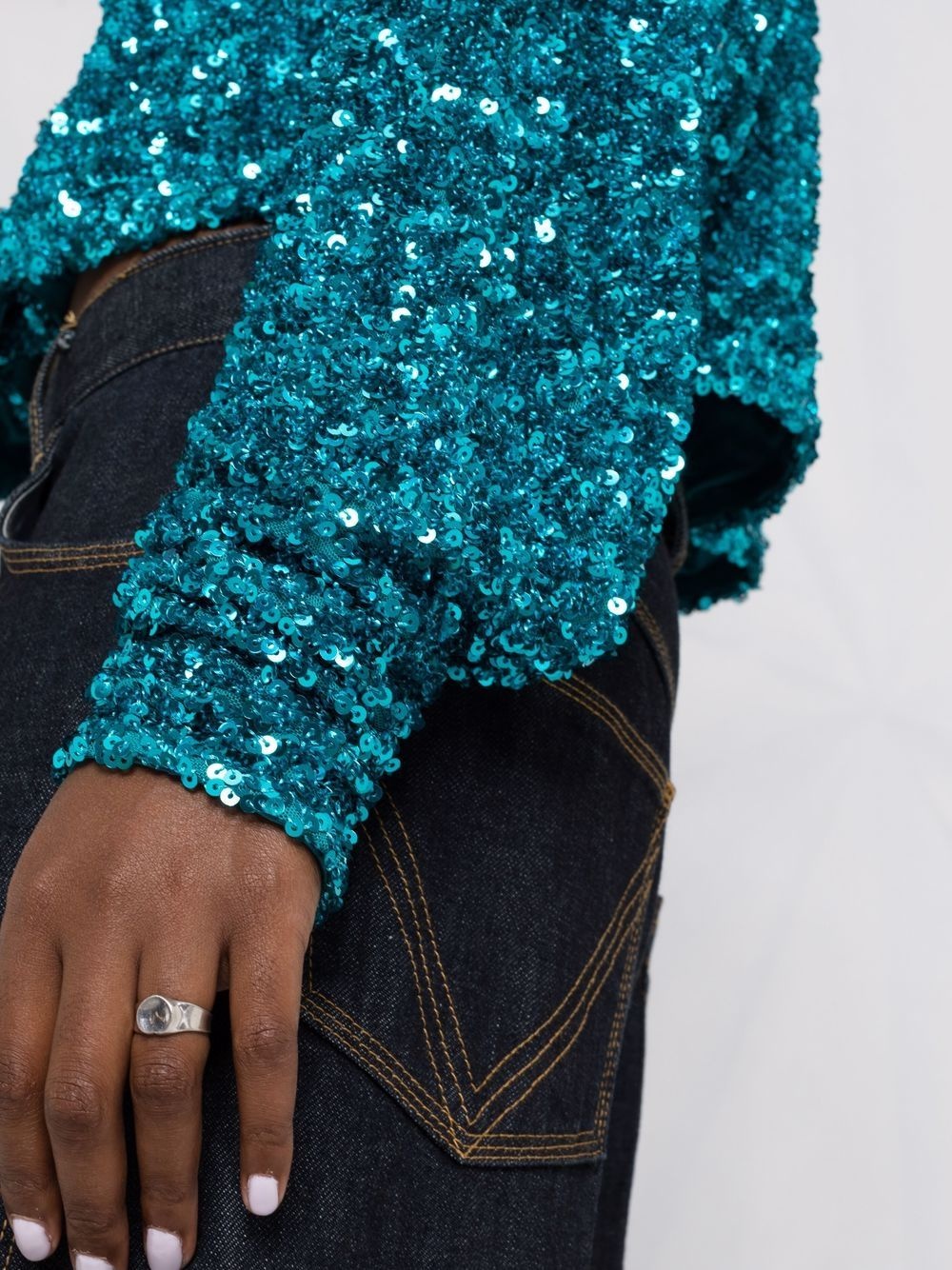Aurelia sequin-embellished blouse - 3