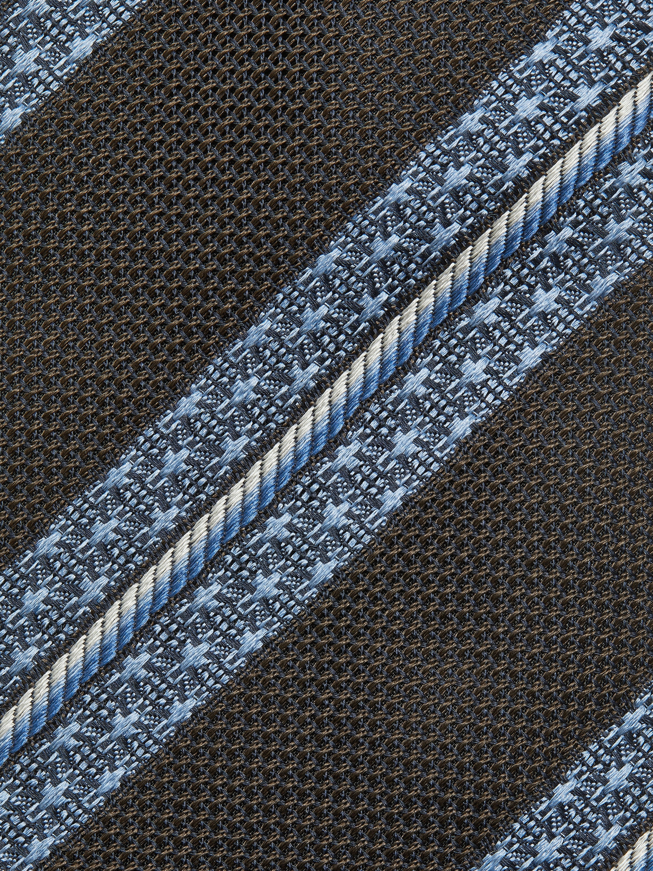 DARK BROWN SILK TIE - 2