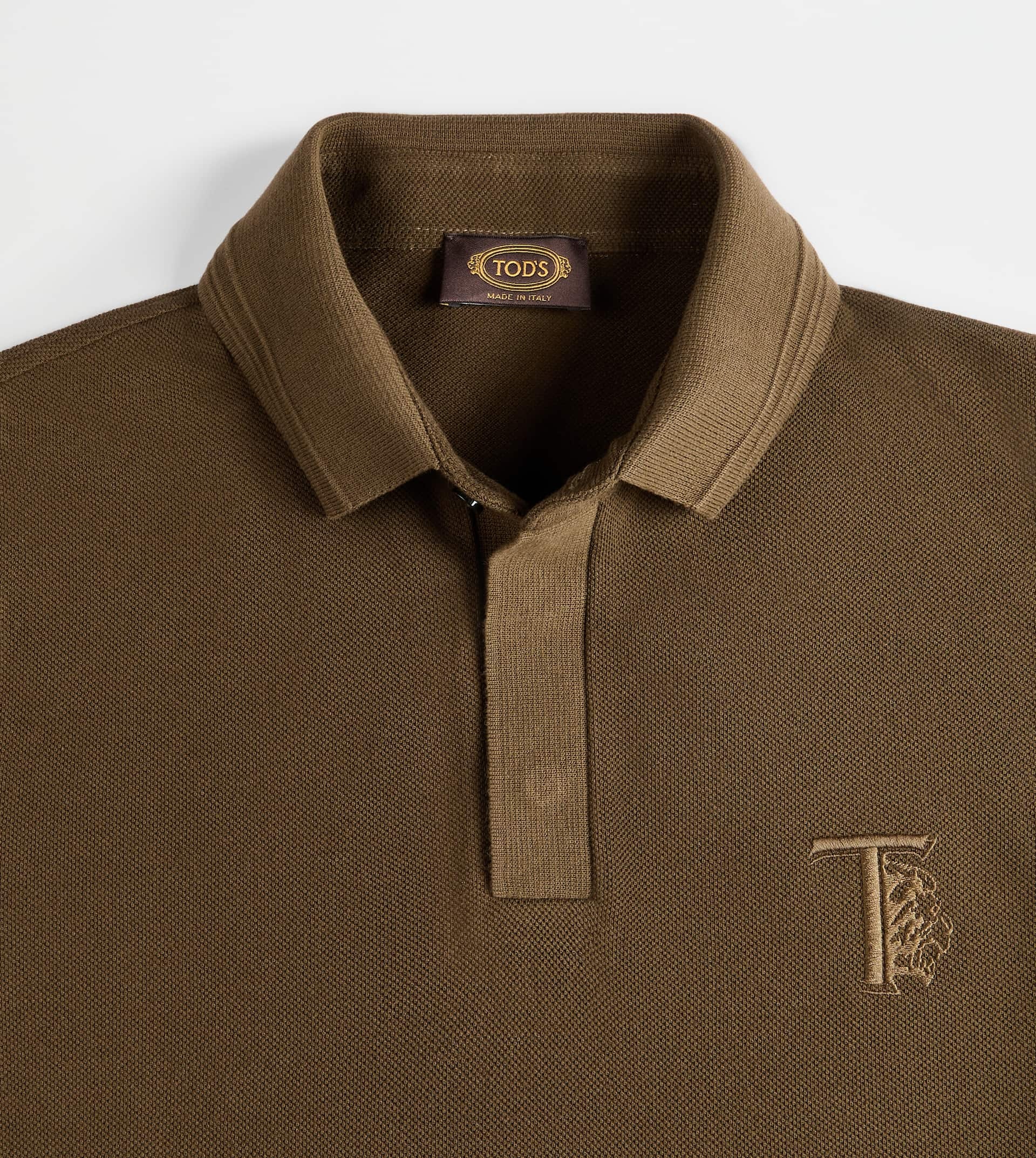 POLO SHIRT IN PIQUET - BROWN - 2