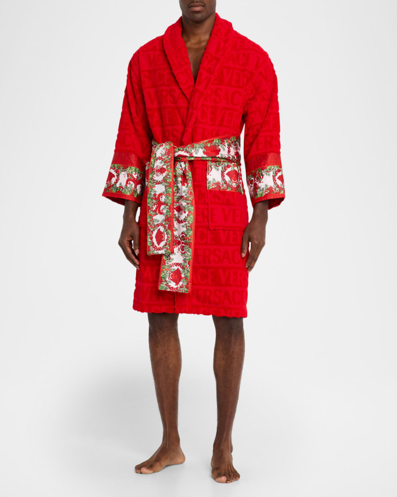 Men's I Heart Baroque Holiday Bathrobe 4