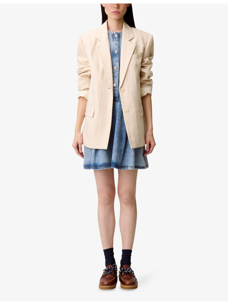 Claudie Pierlot Flared Faded Denim Mini Dress outlook