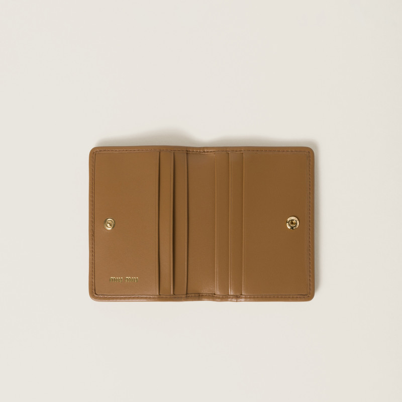 Miu Miu Matelassé nappa leather card holder outlook