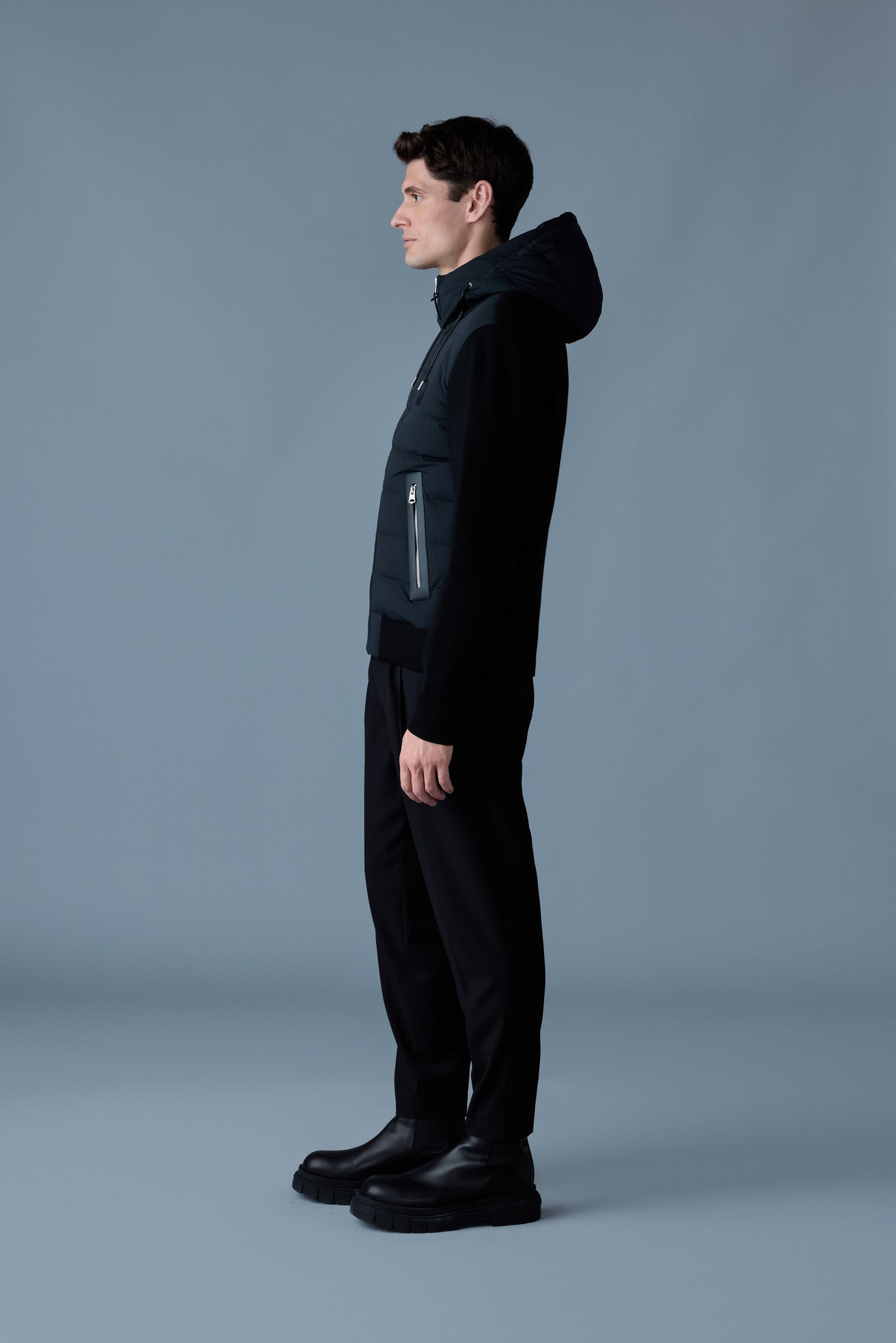 ANDREW-Z Mixed-media light down jacket - 3