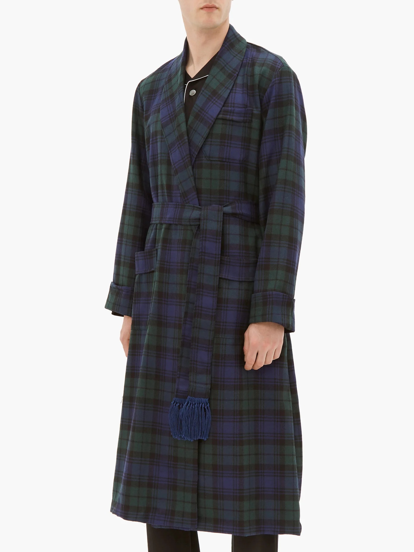 Black Watch tartan-wool dressing gown - 6