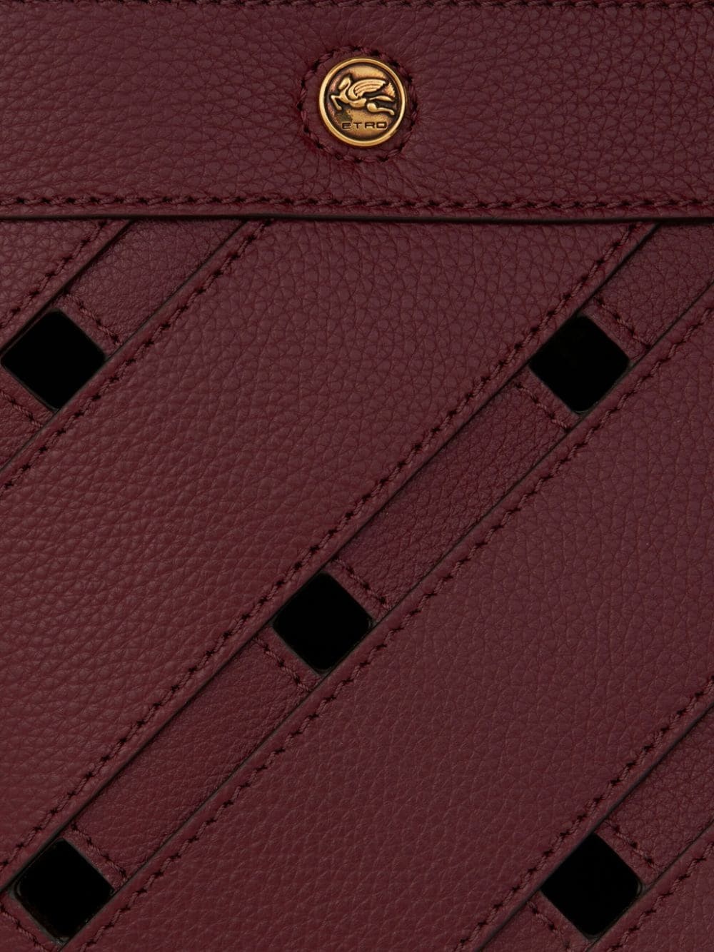 medium woven leather bag - 5