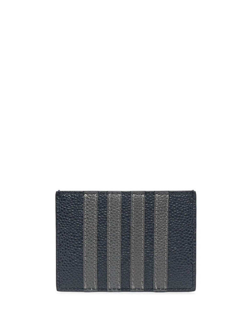 Thom Browne 4-Bar stripe leather cardholder outlook