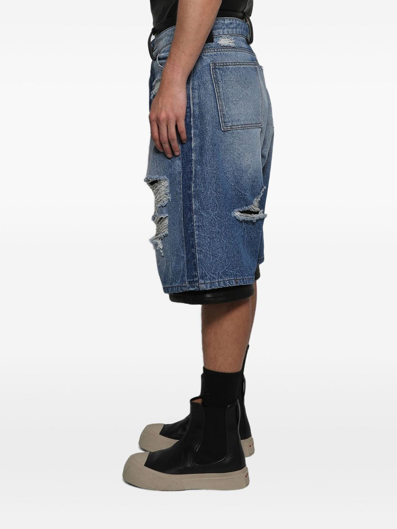 Stacked denim shorts 4