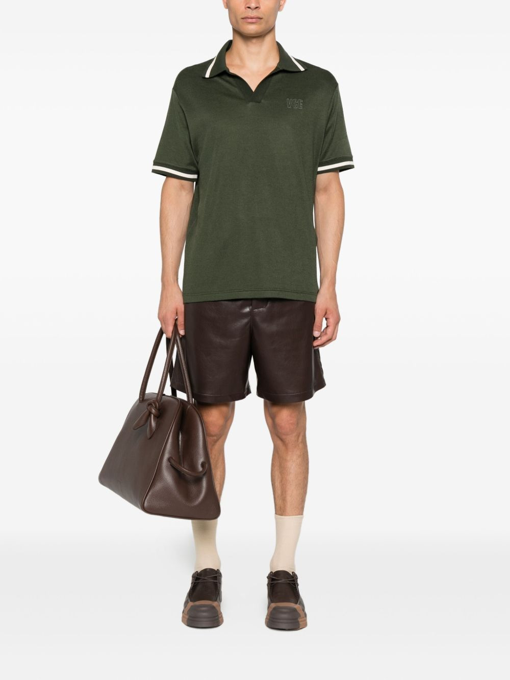 tipped-collar polo shirt - 2