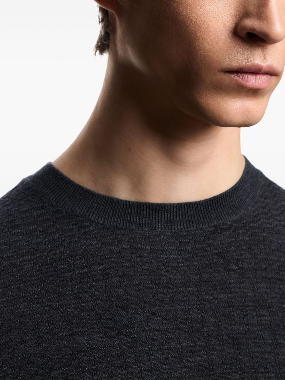 textured wool sweater - 5