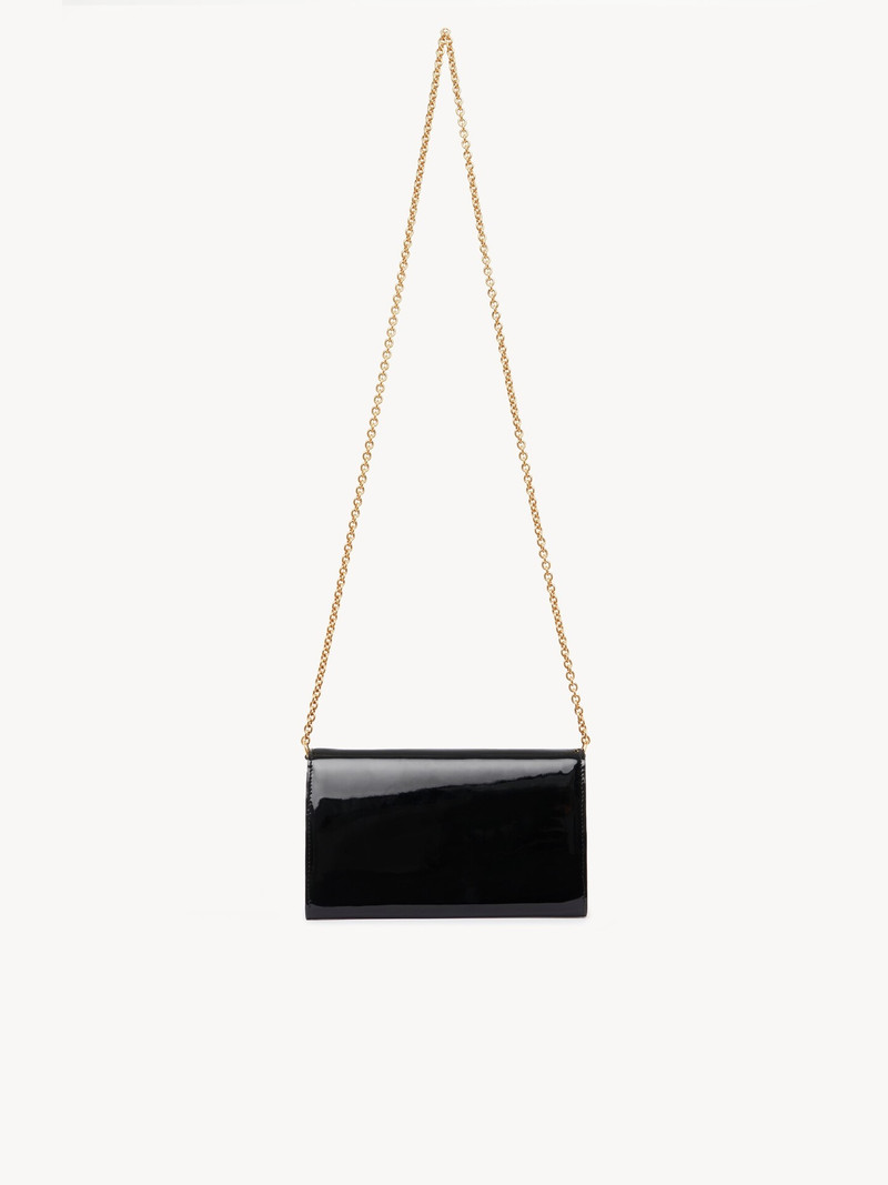 CHLOÉ ICONIC FLAP WALLET ON CHAIN IN PATENT LEATHER 5