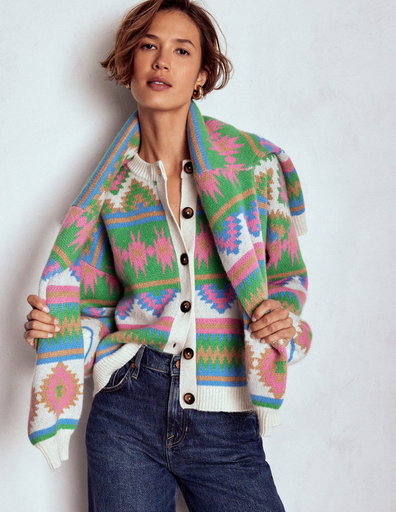 Abi Jacquard Cardigan-Multi Aztec 3