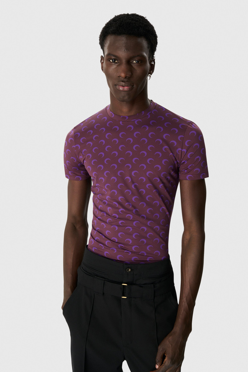 Marine Serre Moon Printed Jersey SS Crewneck Top outlook