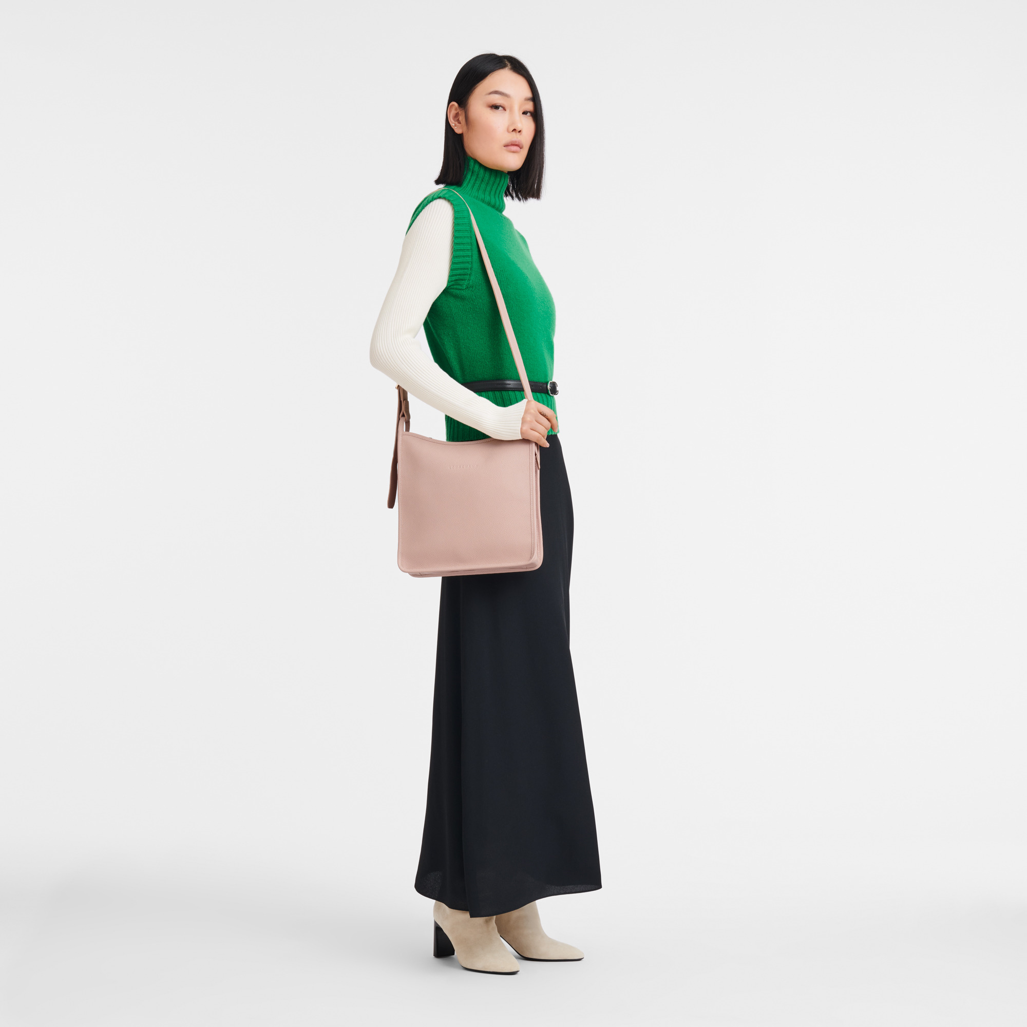 Le Foulonné M Crossbody bag Nude - Leather - 2