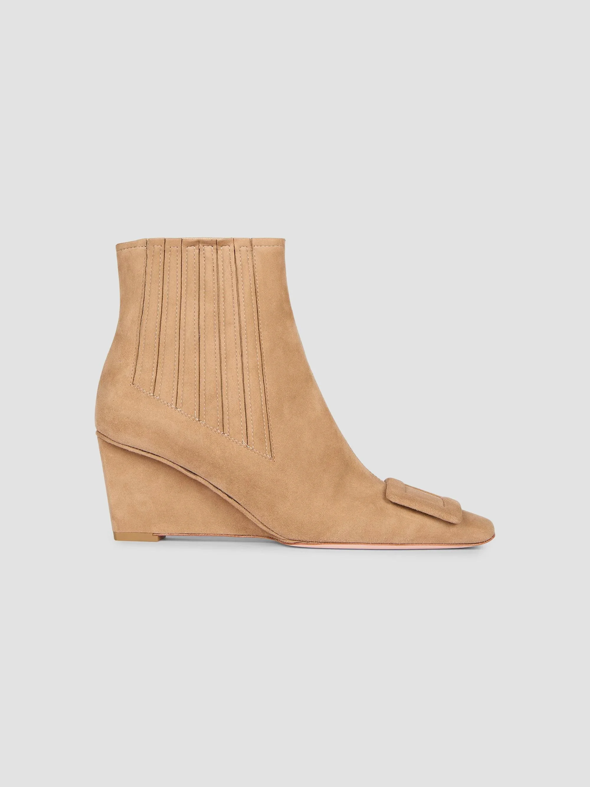 Women's Belle Vivier 60MM Suede Boots - Tabacco - 1