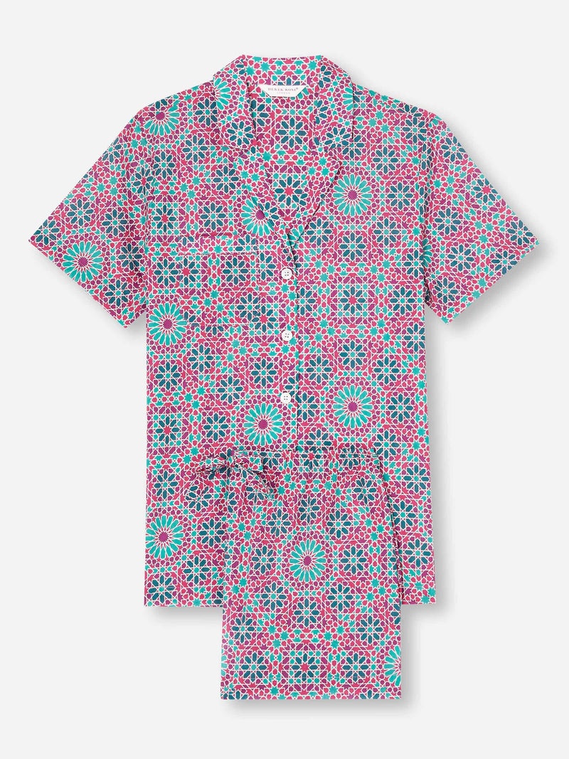 Women's Short Pajamas Ledbury 69 Cotton Batiste Pink - 1