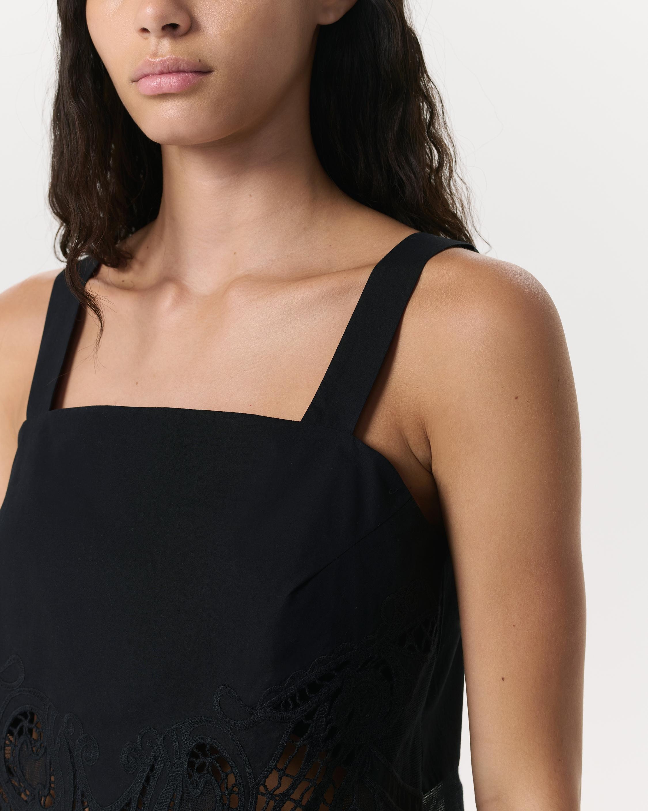 Clem Lace-Trim Poplin Tank Top - 6