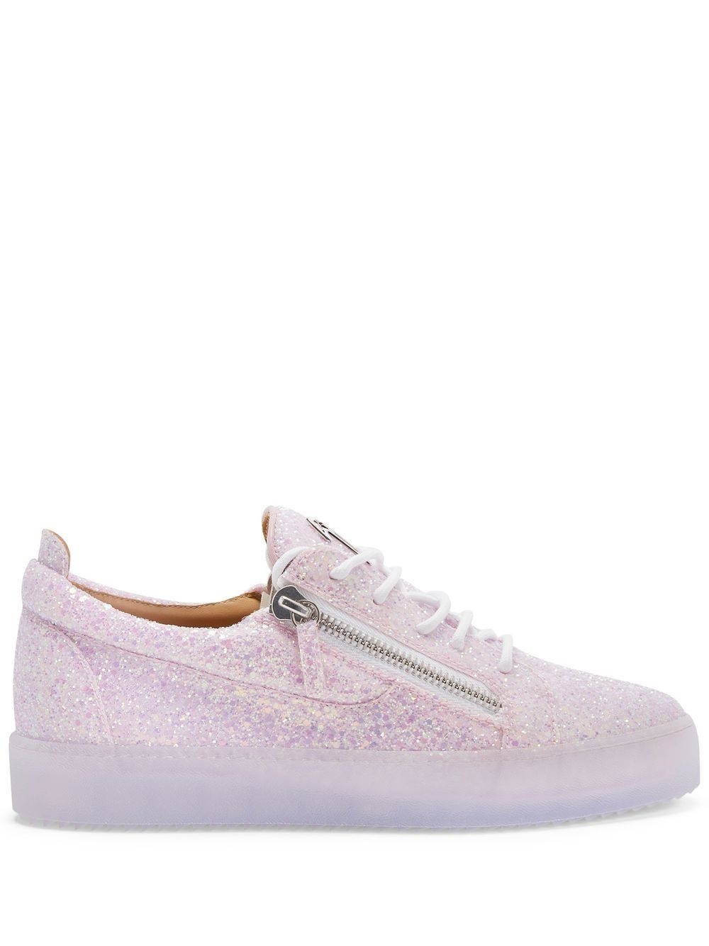 sequin-embellished low-top sneakers - 1