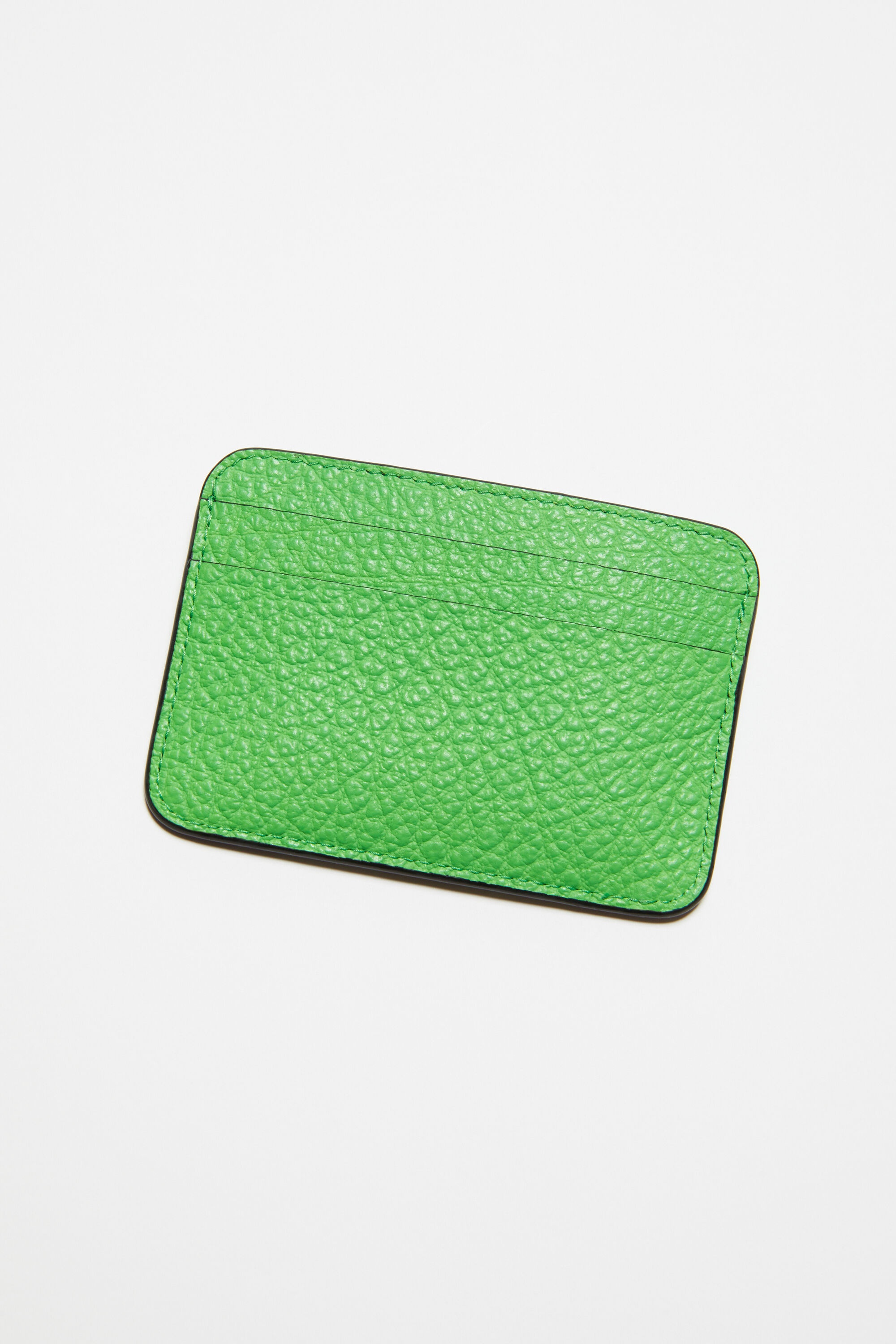 Leather card holder - Green - 4