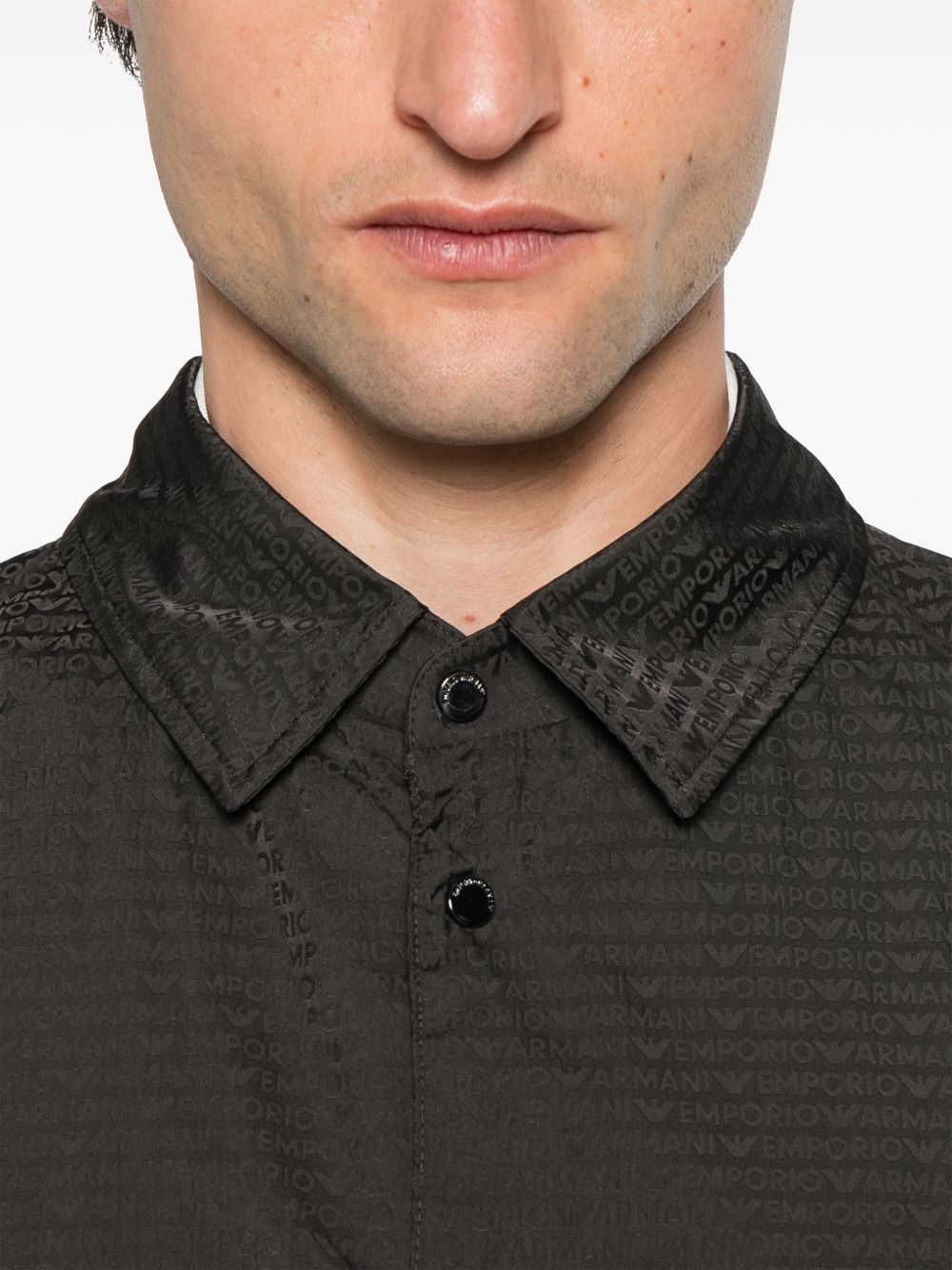 logo-pattern jacket - 6
