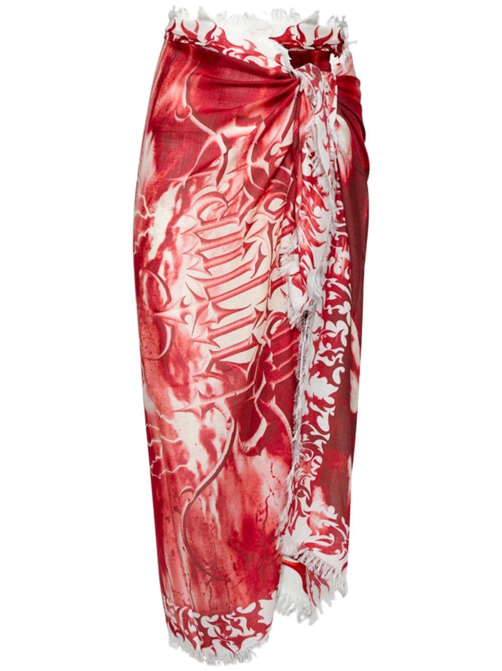 Diablo abstract-print beach cover-up - 1