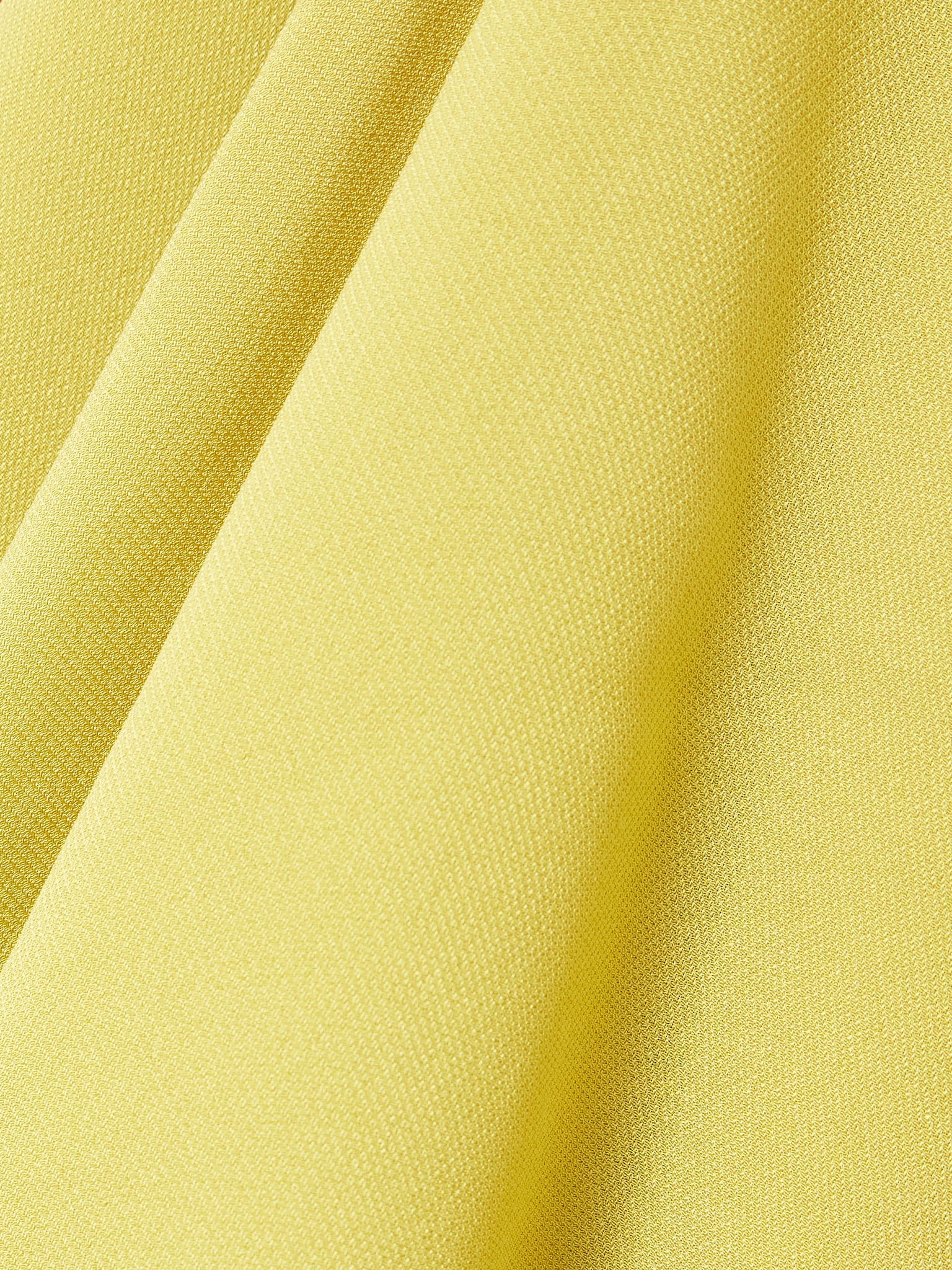 Banane asymmetric silk-crepe halterneck wrap dress Yellow - 4