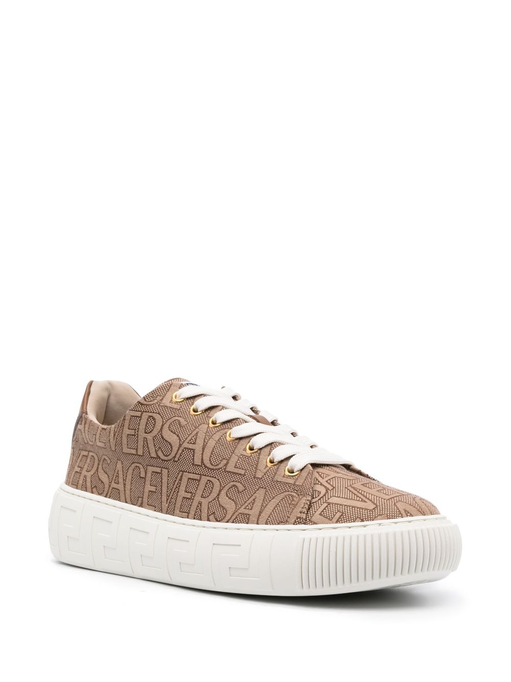 Greca logo-jacquard sneakers - 2