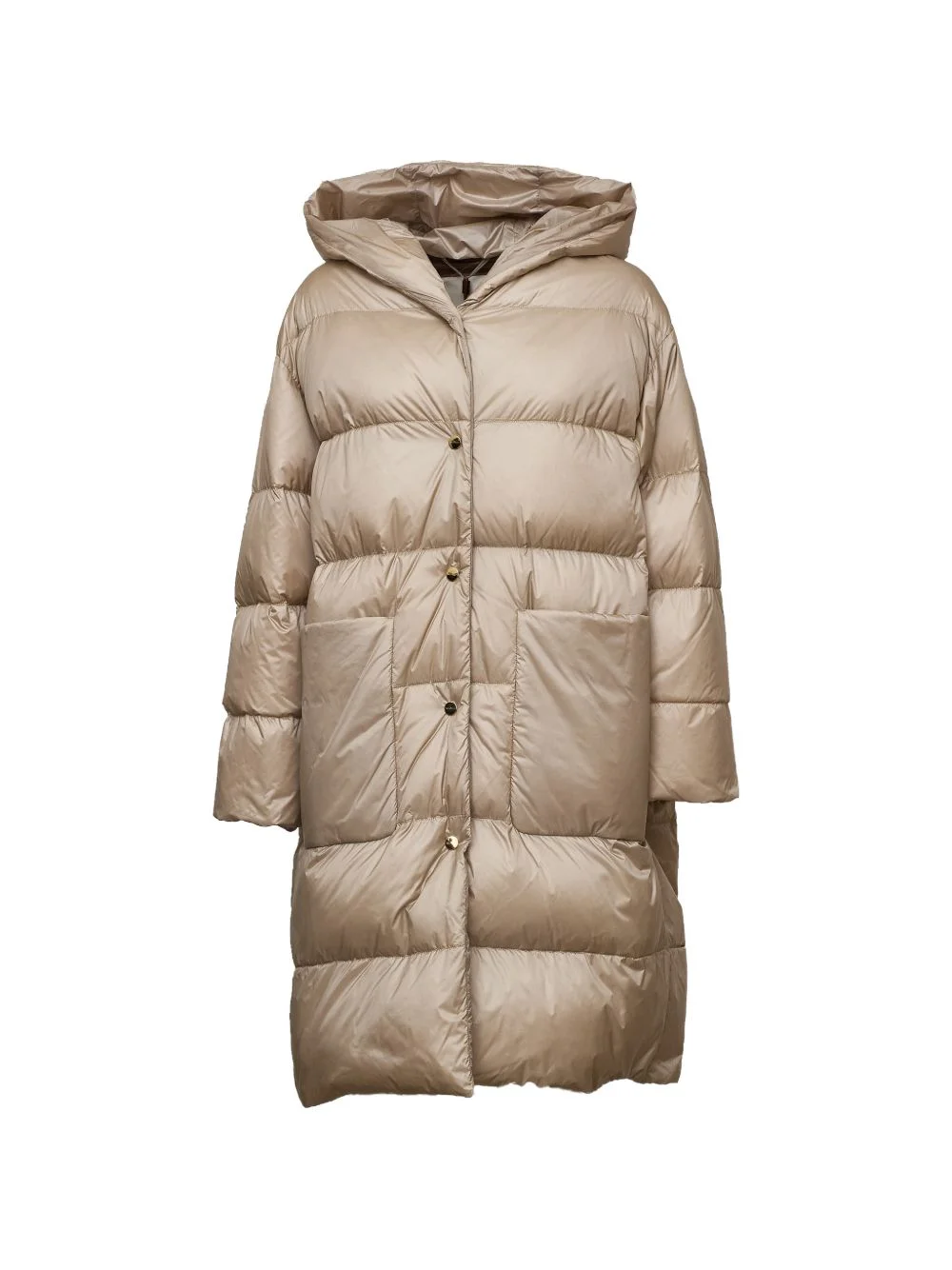 quilted hooded coat - 1