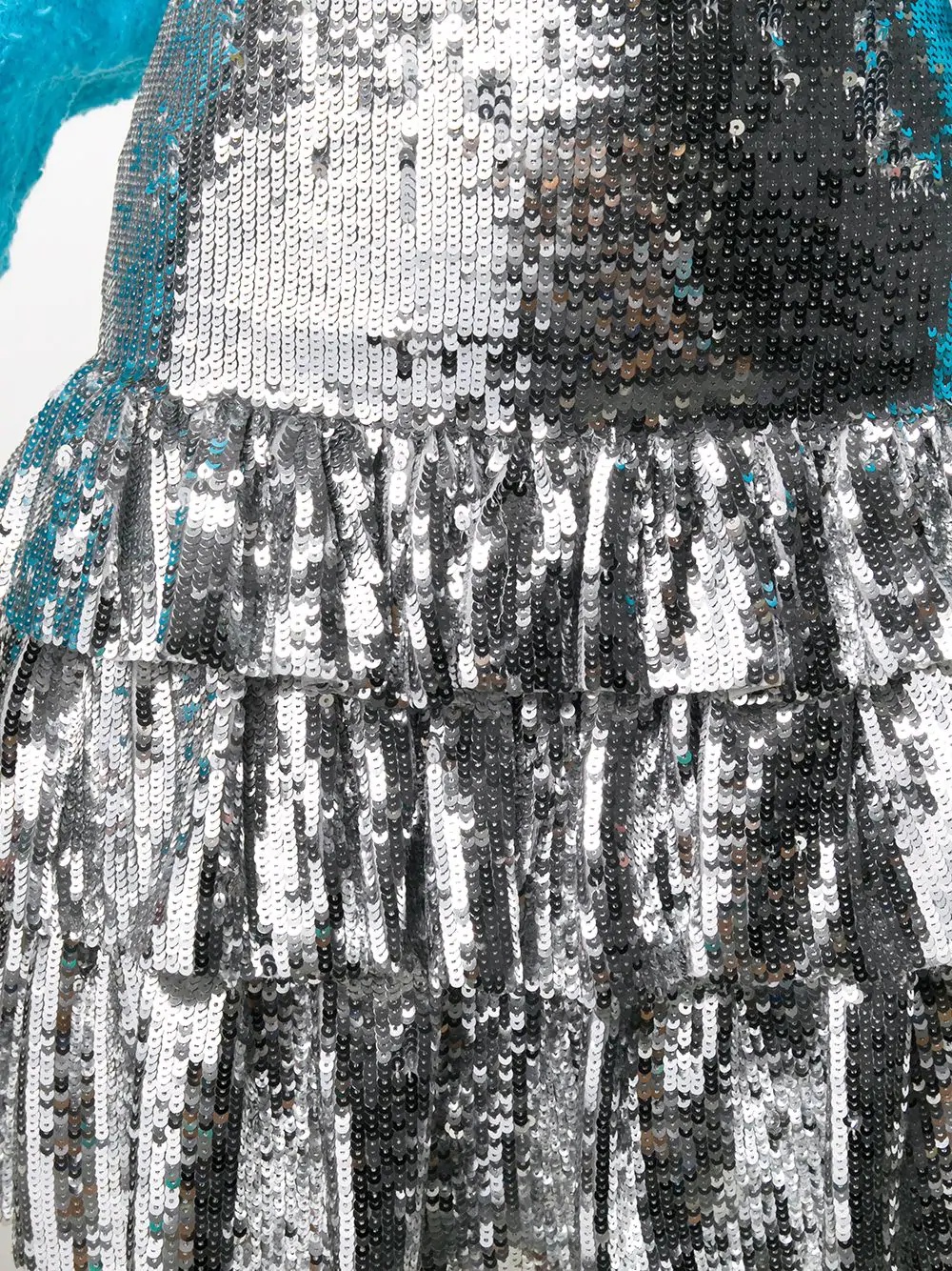 sequin-embellished tiered mini skirt - 5