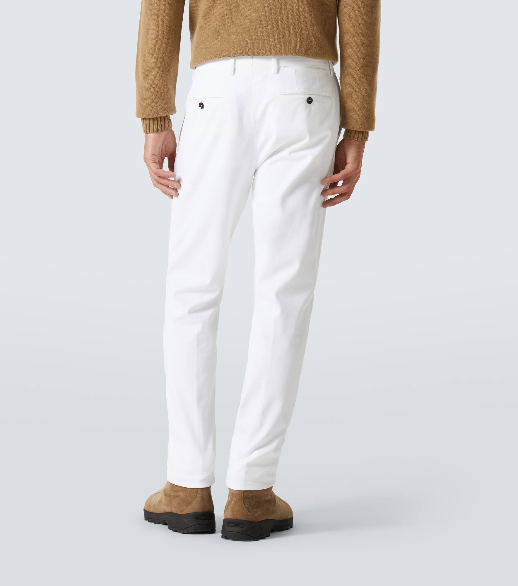 Comfort mid-rise cotton chinos - 4
