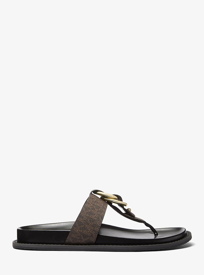 MICHAEL KORS Jaden Signature Logo Thong Sandal outlook