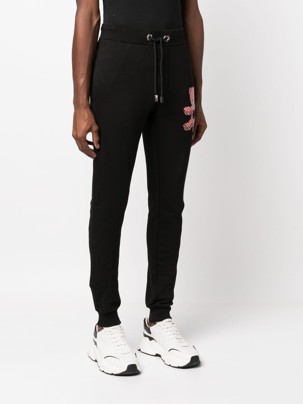 teddy motif track pants - 4