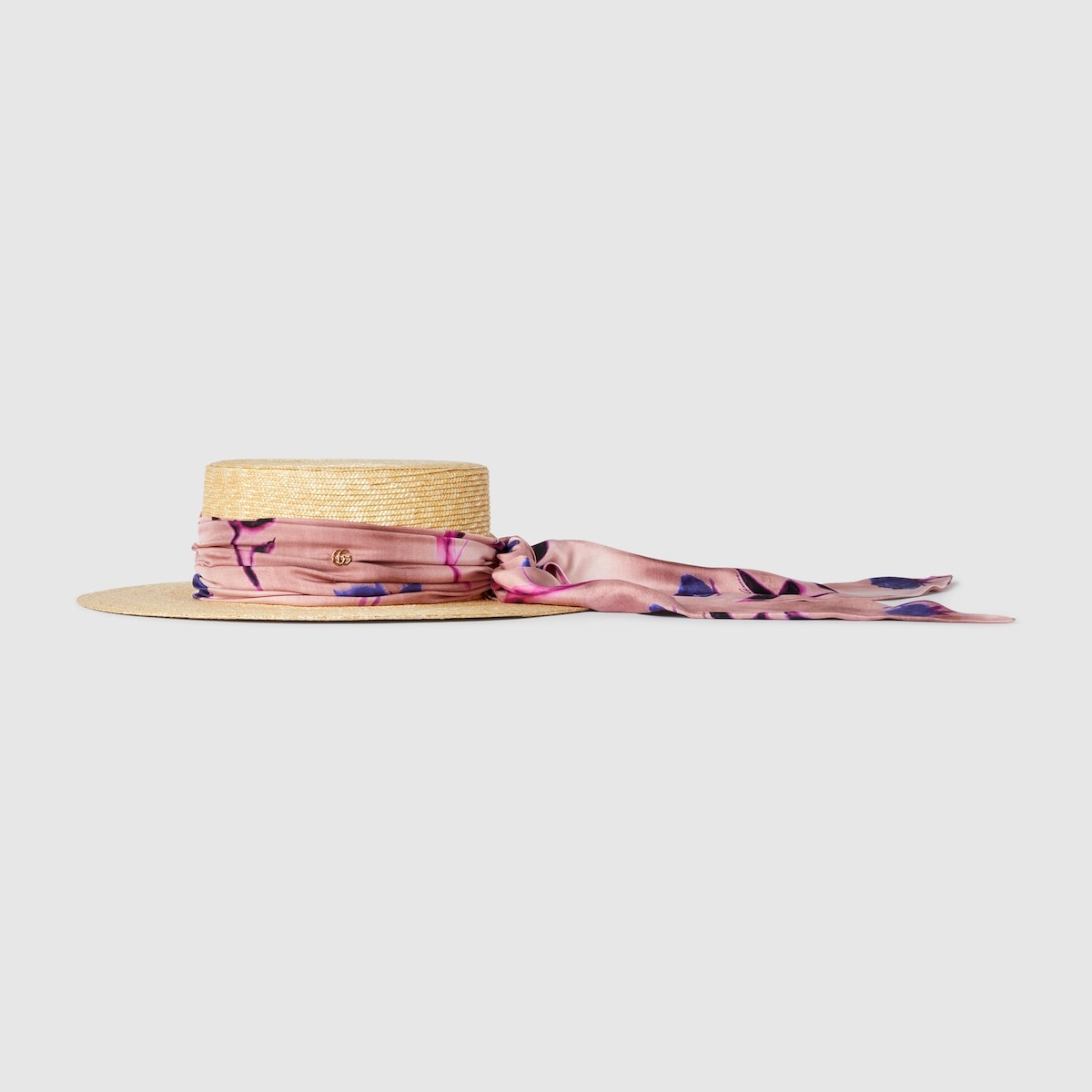 Straw wide brim hat with ribbon - 2