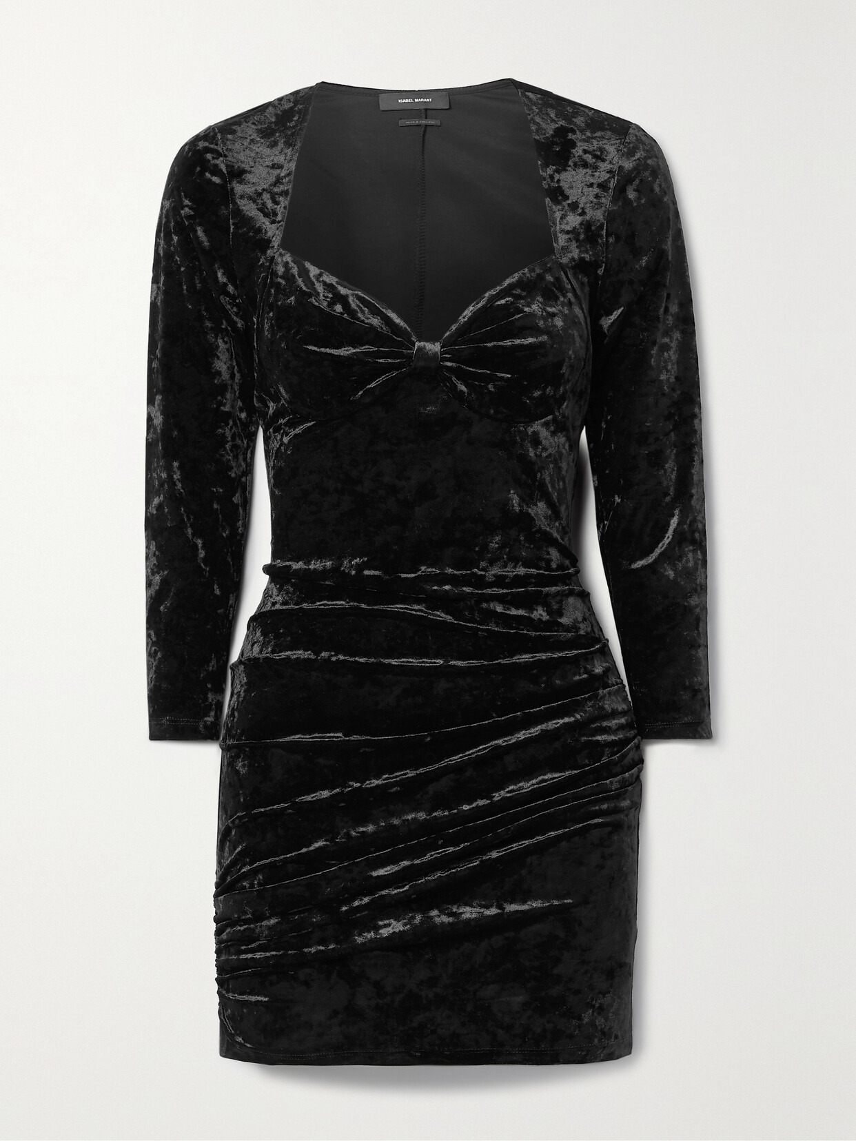 Goji Stretch Crushed-velvet Mini Dress - 1
