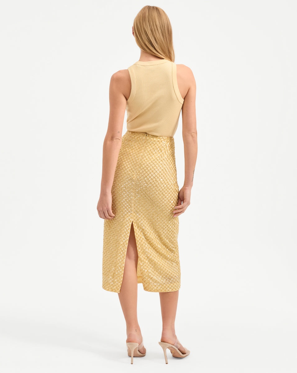 ALLORA BEADED MIDI SKIRT - 6