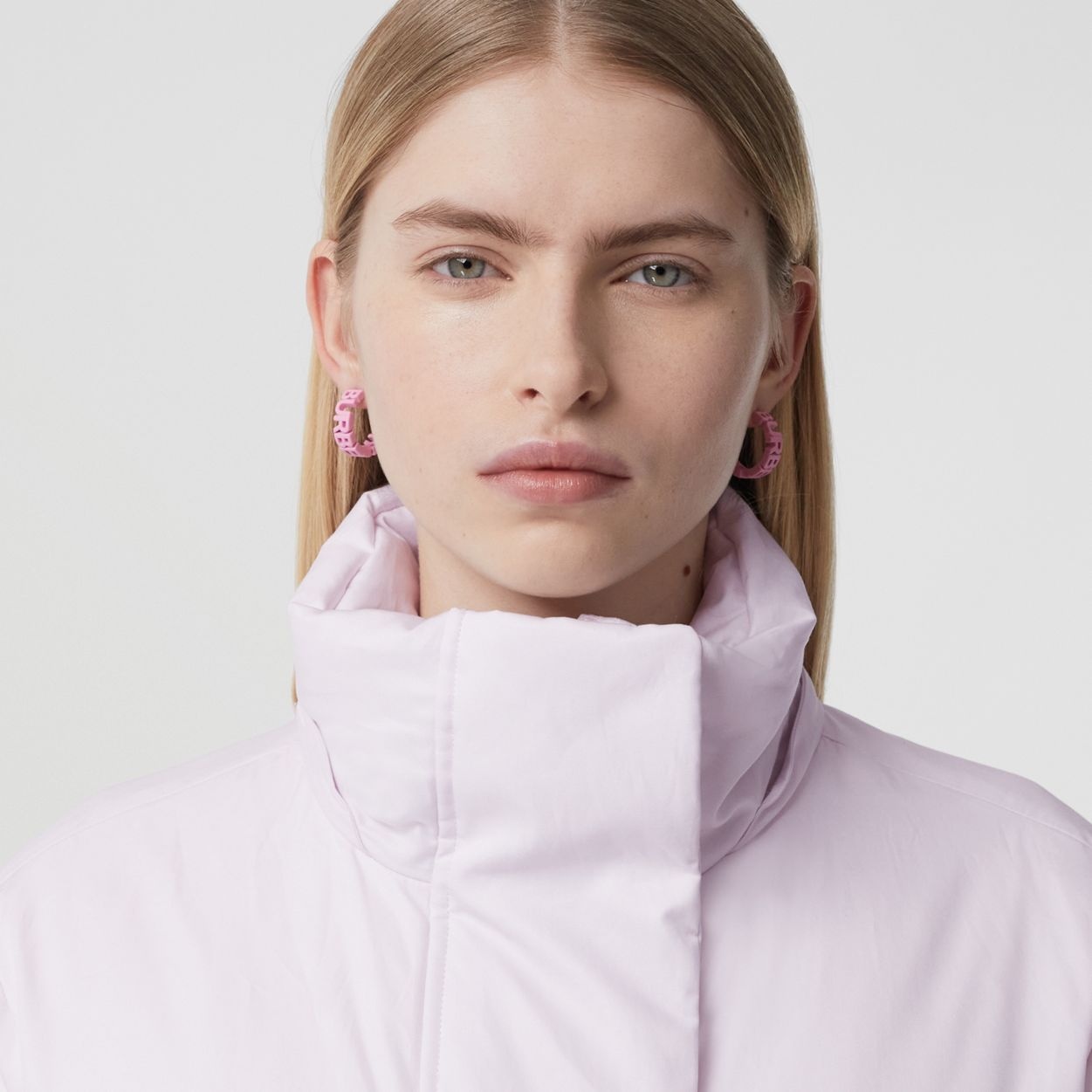 Detachable Hood Cotton Gabardine Puffer Coat - 3