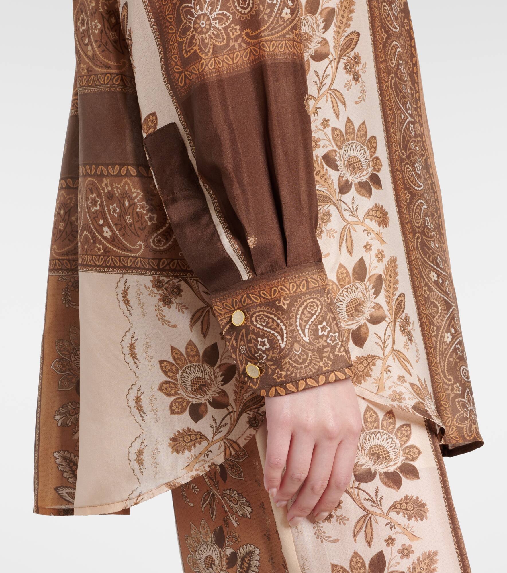 Lucky bandana silk satin shirt - 5