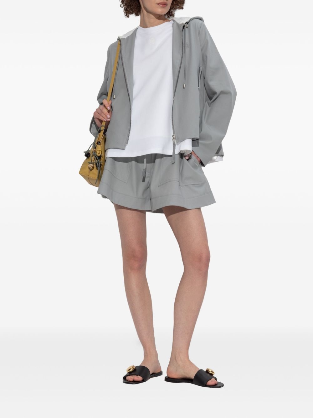 drawstring-waist shorts - 2