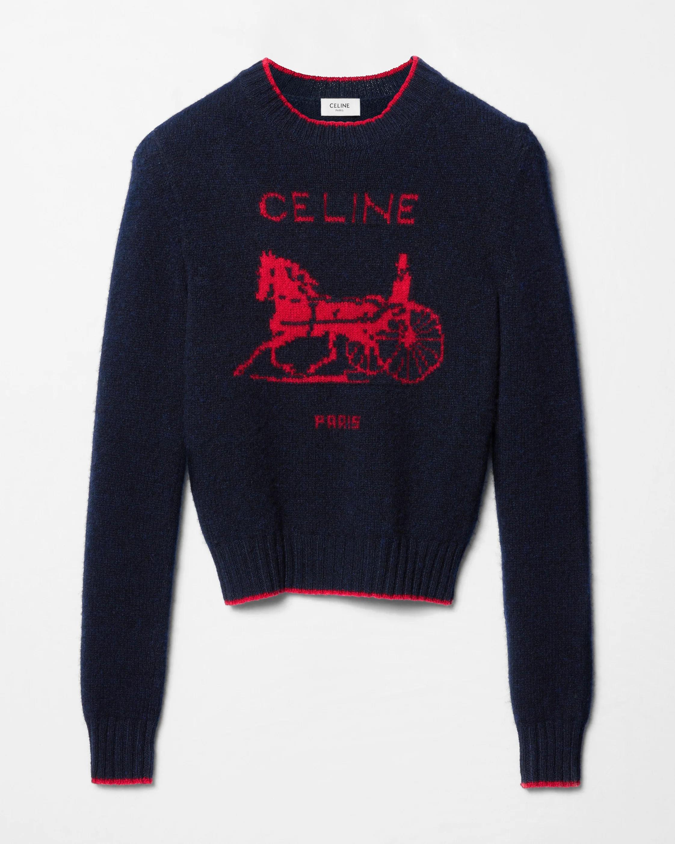 CREWNECK SWEATER IN LAMBSWOOL - 1