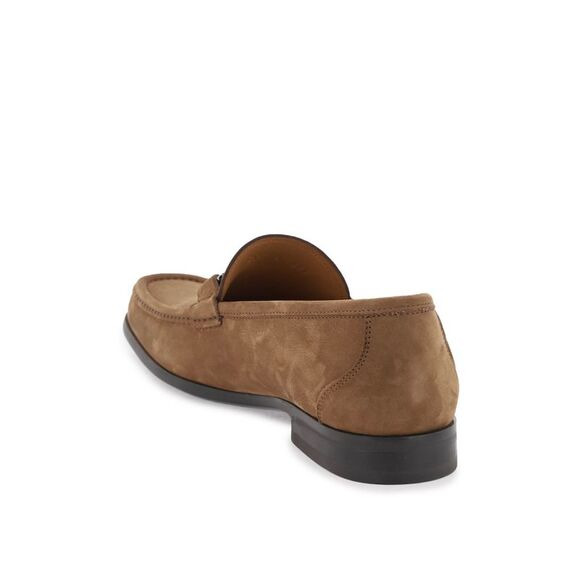 Ferragamo Men Nabuk Gancini Loafers - 3