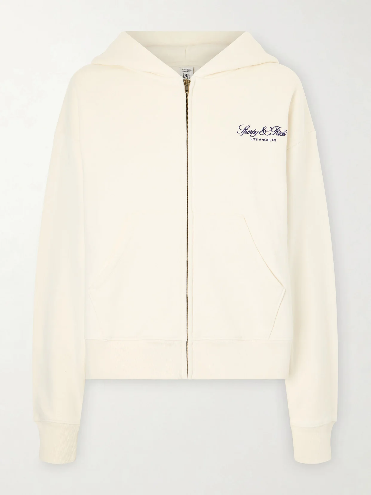 Vendome La Embroidered Cotton-fleece Hoodie - 1
