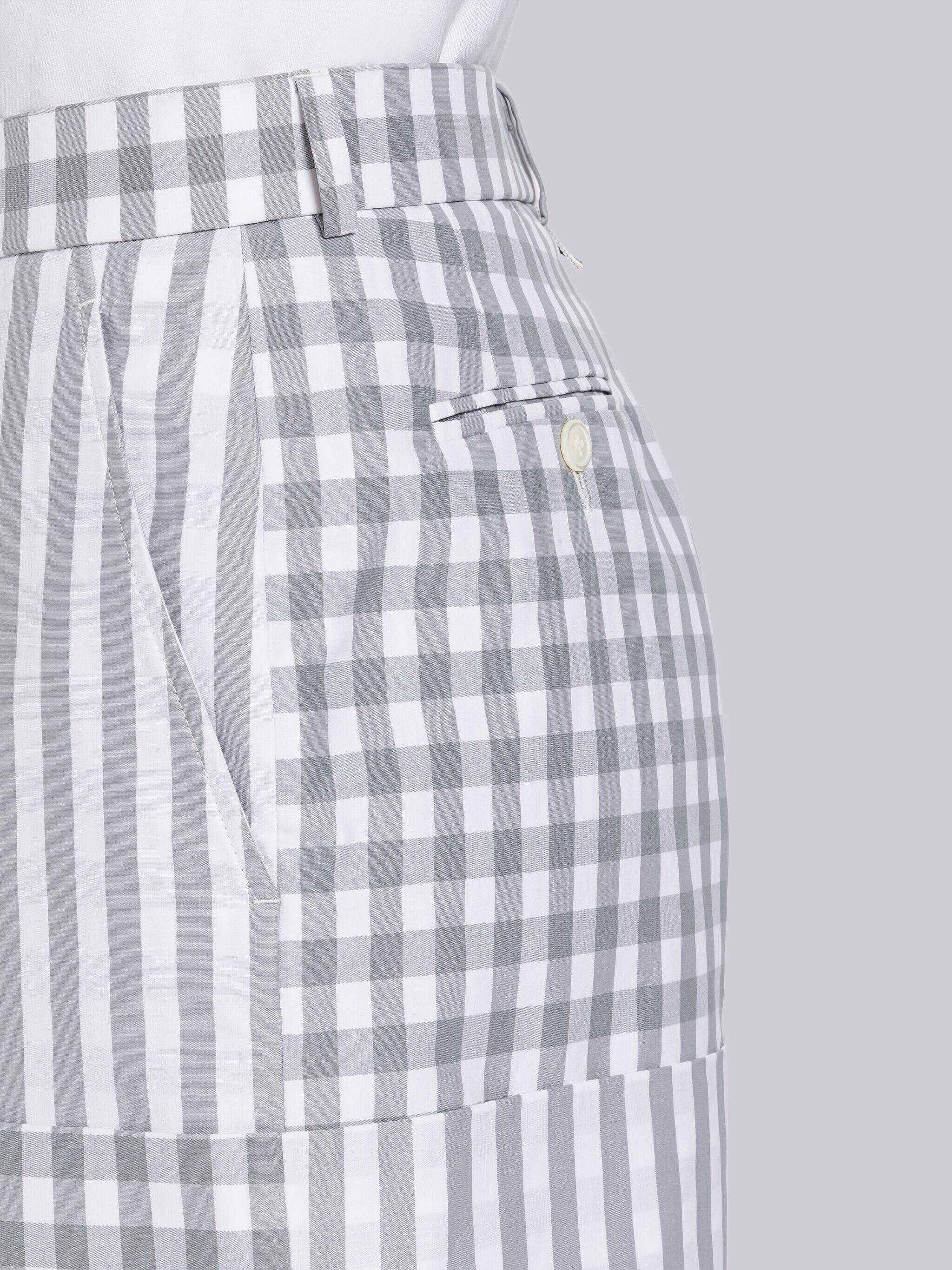 Fun-Mix Gingham Double Face Poplin Sack Short - 5