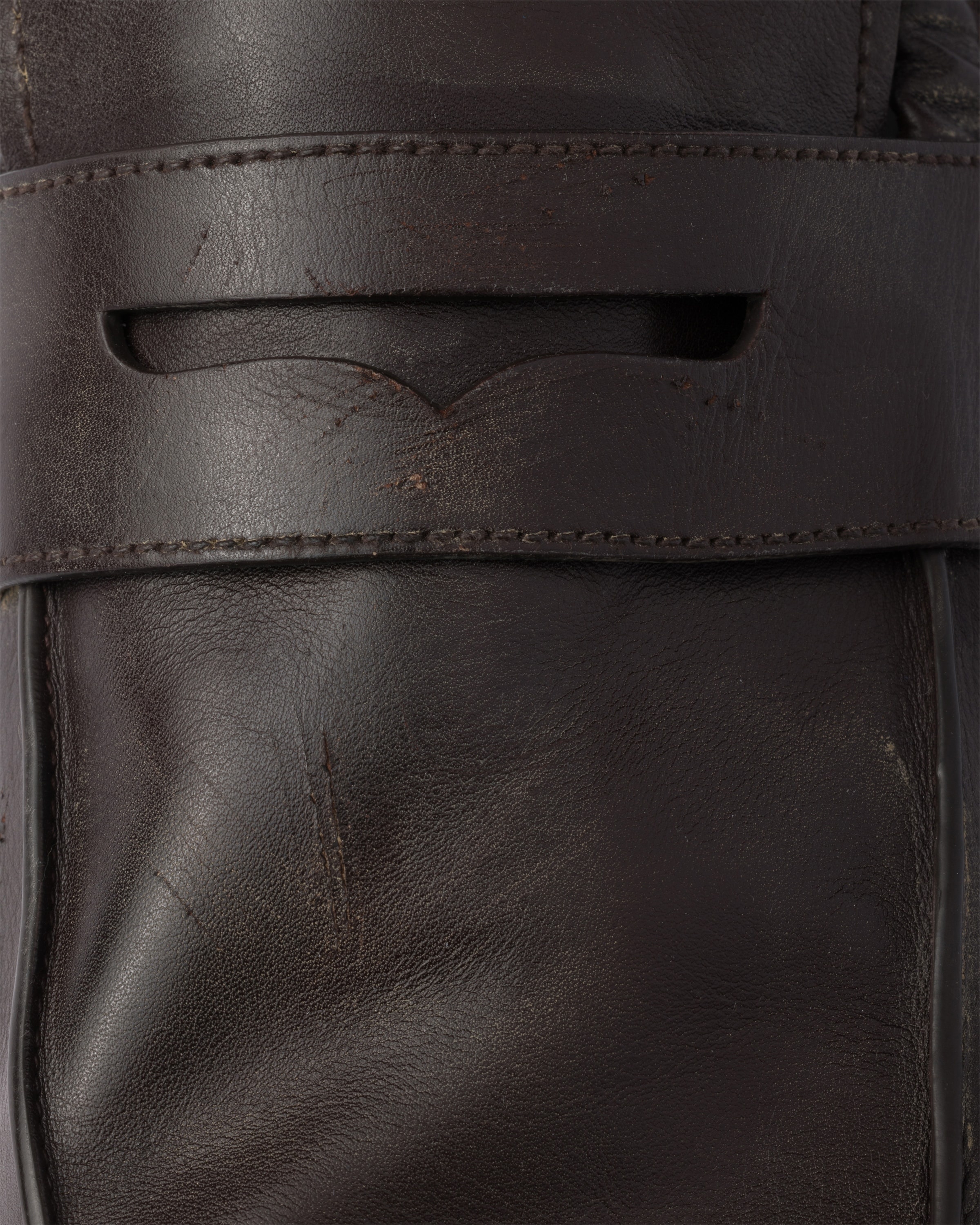 Shuffle antiqued leather loafers - 6