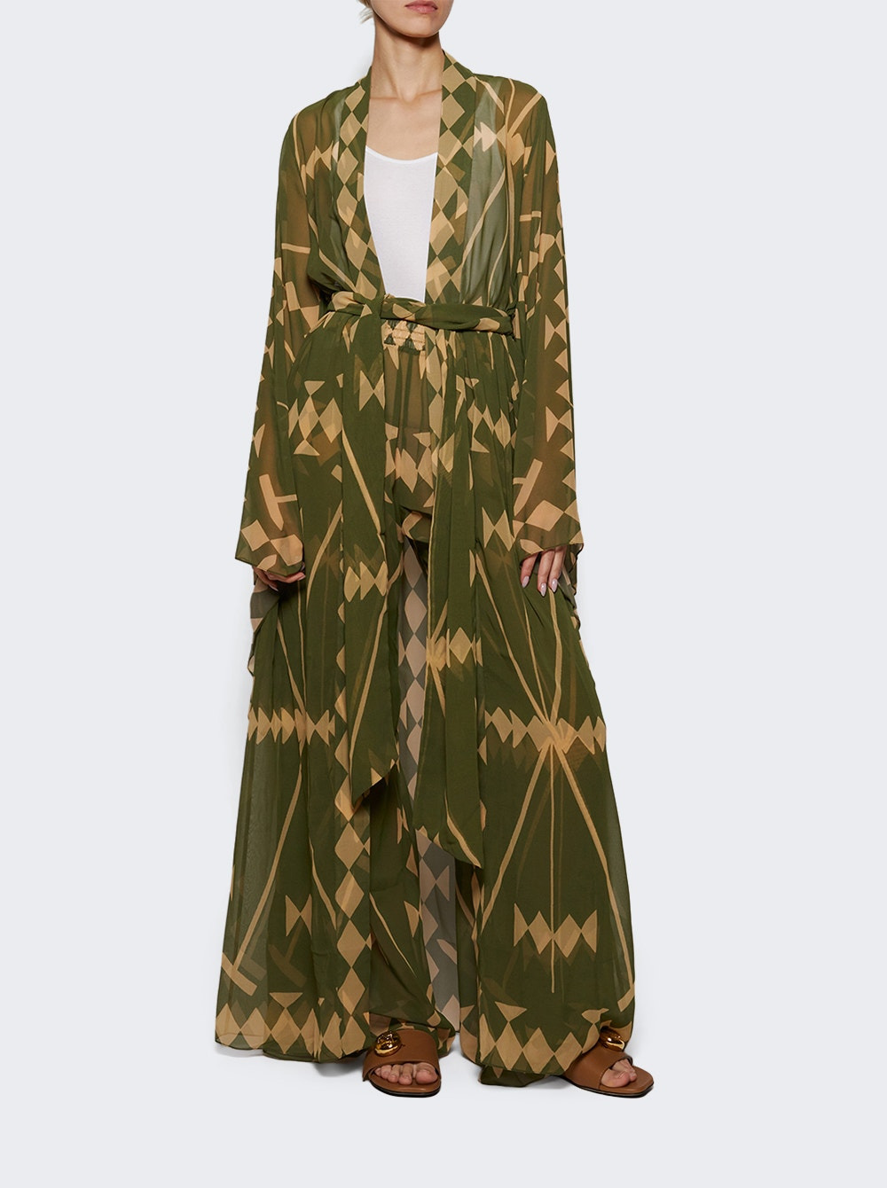 Rapsodia Pant Green And Ecru - 5