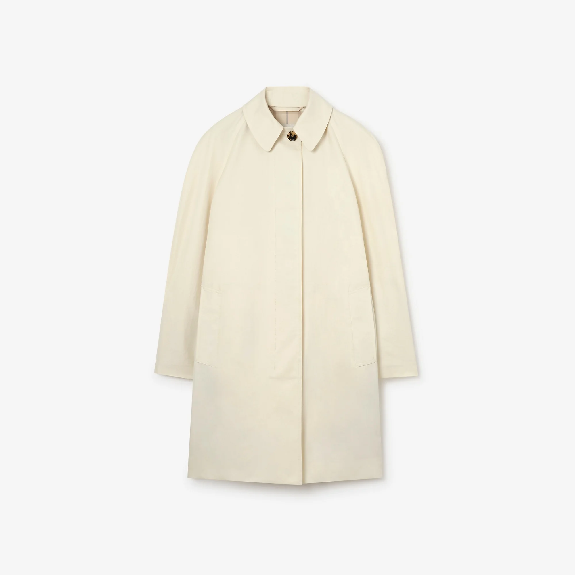 Mid-length Ruched Gabardine Car Coat - 1